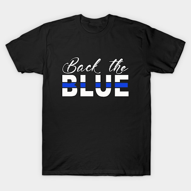 Back the Blue | rally for Law Enforcement | Blue Stripe T-Shirt by MerchMadness